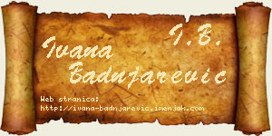Ivana Badnjarević vizit kartica